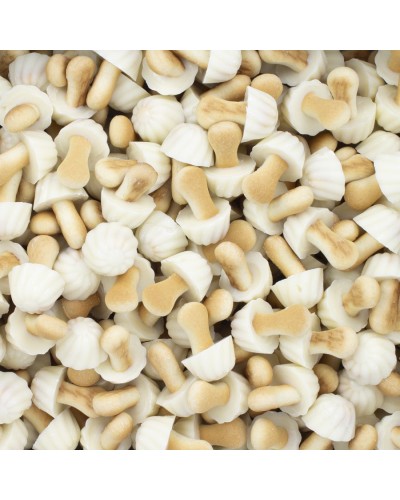 GALLETAS SETAS CHOCO BLANCO 250UD