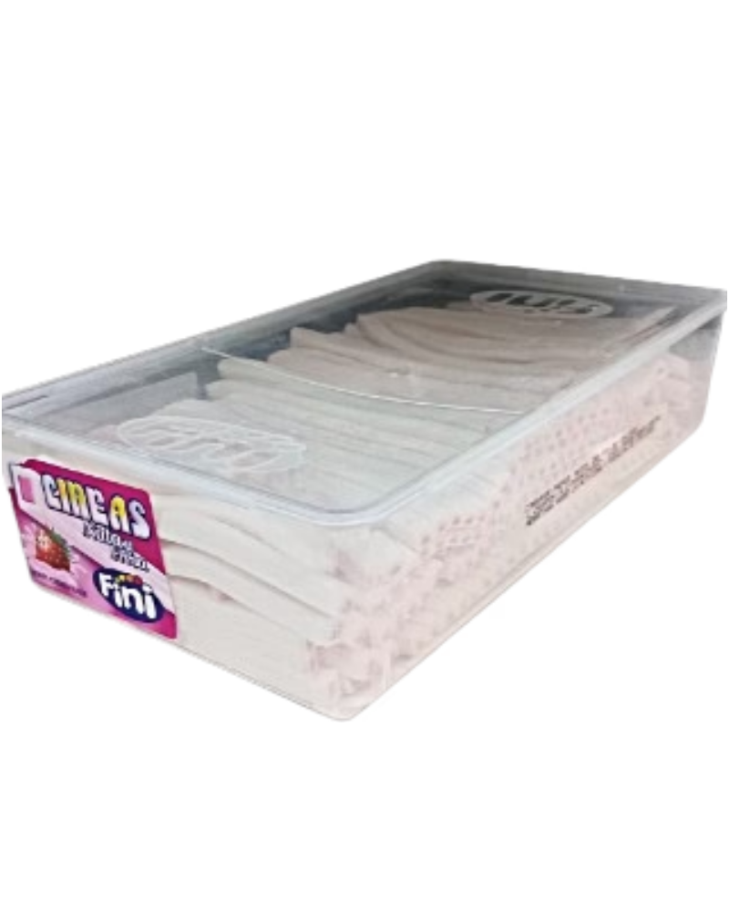 Regaliz Fini Líneas Nata Relleno de Fresa