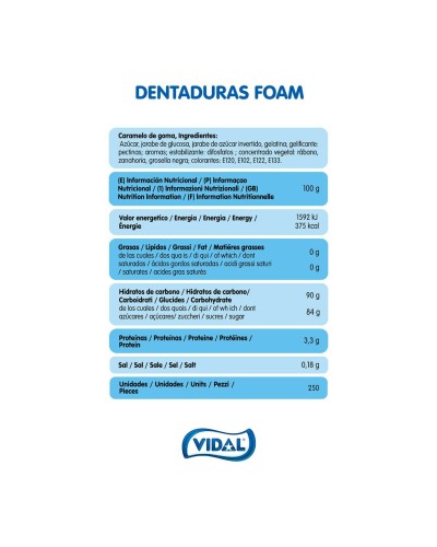 VIDAL DENTADURAS 250 UD