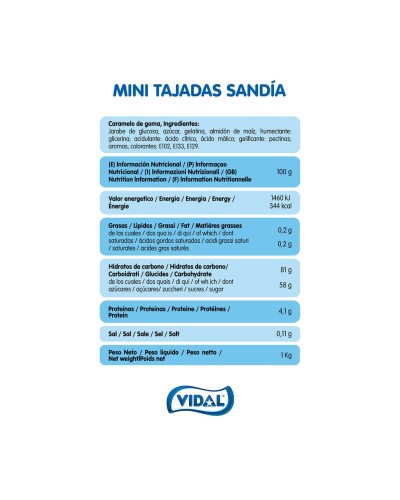 VIDAL MINI TAJADAS SANDIA KG