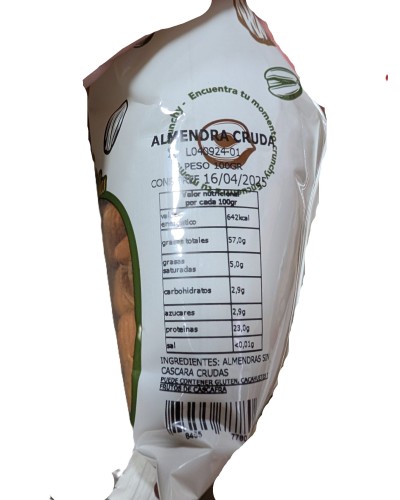 BOLSITA DE ALMENDRAS CRUDAS CON PIEL