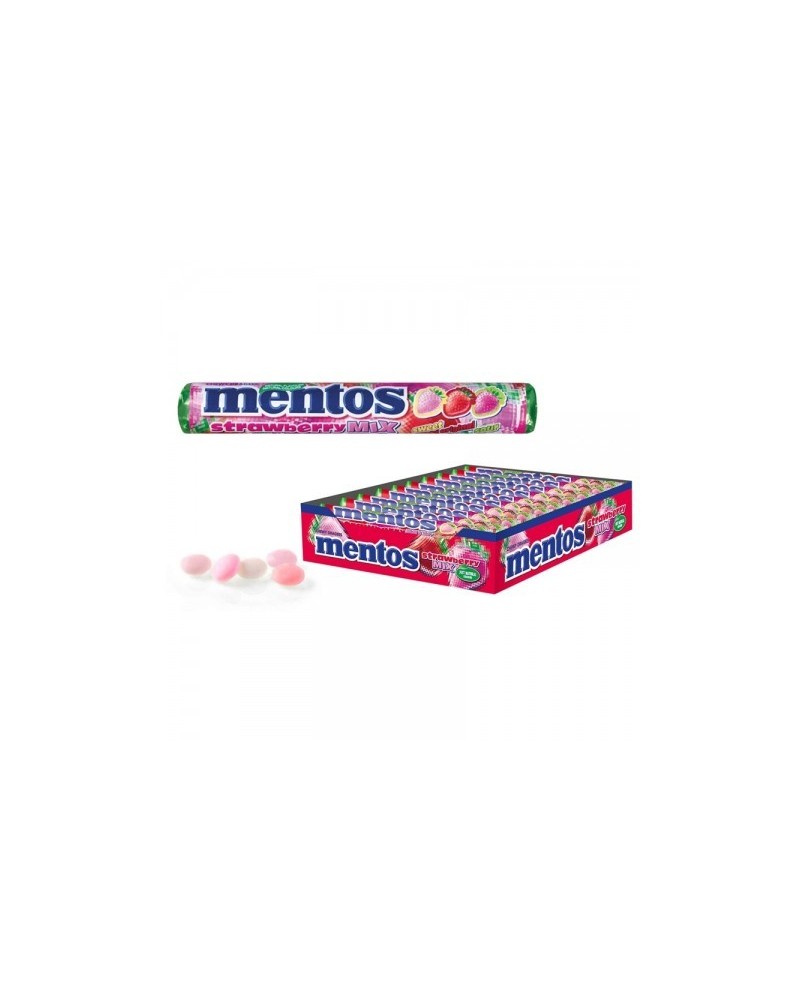 MENTOS FRESA 20 UNIDADES